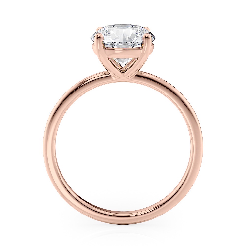 K Rose Gold Basket Solitaire Engagement Ring Derco Diamonds