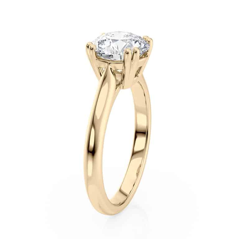 SCS1163 - Channel-Set Princess Cut Diamond Engagement Ring w/ Pave...