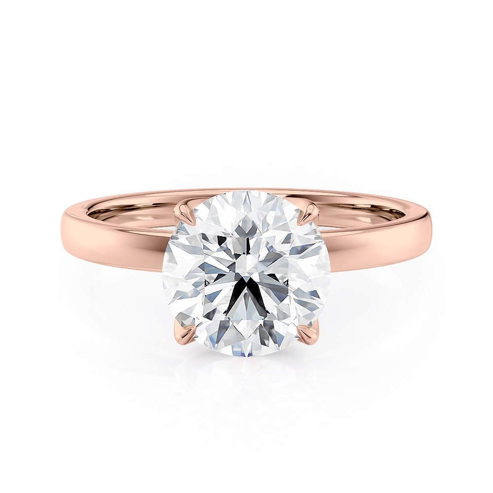 14K Rose Gold Tulip Solitaire engagement ring - Derco Diamonds