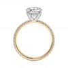 18k yellow gold diamond prong's with round hidden halo ring with 18k yellow gold metal and round shape diamond